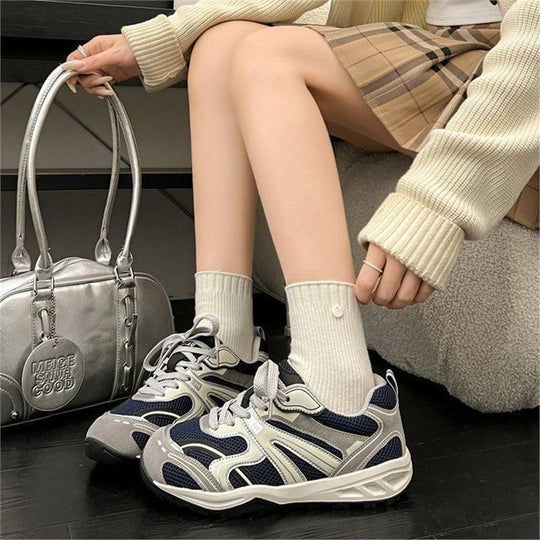 Damen sportliche Sneakers mit atmungsaktiver Mesh-Oberfläche und dämpfendem Fußbett R&B