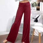 Damen Weite Freizeithose mit Kordelzug und lockerer Passform R&B