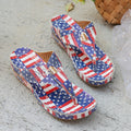 Damen Wedge-Pantoletten mit modernem Flaggen-Design R&B