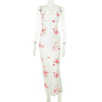 Damen Elegantes Maxikleid mit floralem Design R&B