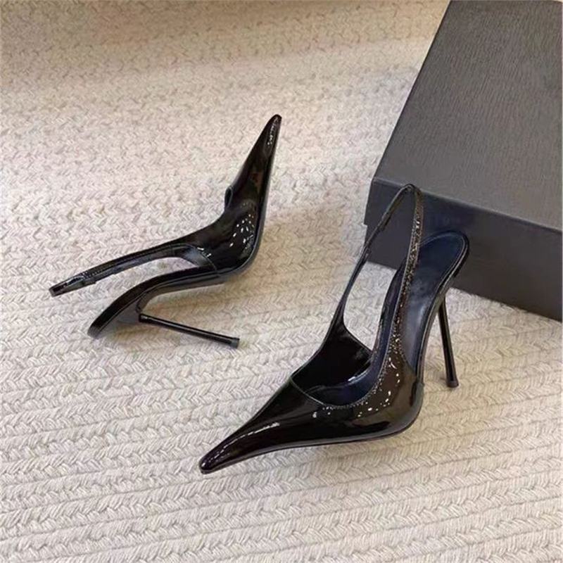 Damen elegante spitze Slingbacks mit transparentem Design R&B