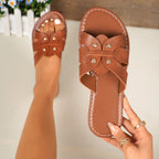 Damen Flache Slippers mit dekorativen Quasten und modischen Akzenten R&B