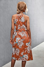 Damen Wickelkleid mit floralem Muster und eleganter Schlitzgestaltung R&B