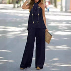 Damen Elegantes und luftiges Ensemble mit weitem Bein