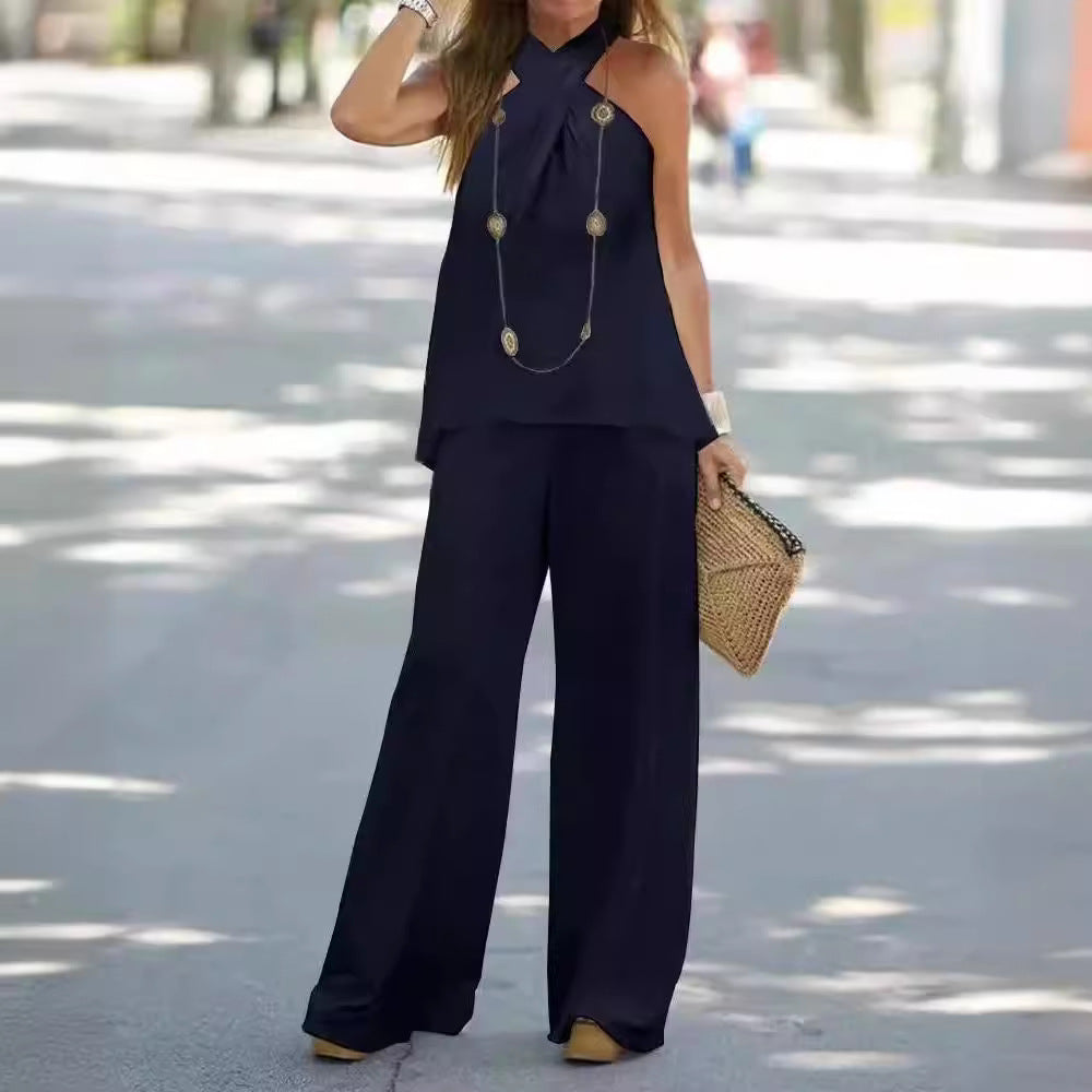 Damen Elegantes und luftiges Ensemble mit weitem Bein