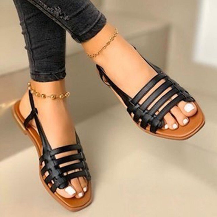 Damen elegantes Sandalendesign mit atmungsaktiven Riemen und komfortabler Profilsohle R&B