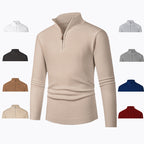 Herren Pullover mit hohem Kragen und Reißverschluss R&B