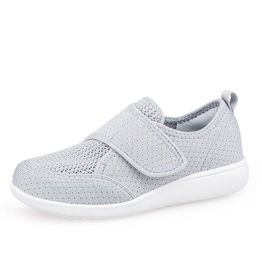 Herren nan orthopädischer Pantoffel mit verstellbarem Klettverschluss, atmungsaktivem Mesh und stoßdämpfender Schaumstoffsohle R&B
