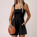 Damen Jumpsuit mit gerafftem Oberteil und praktischen Taschen R&B