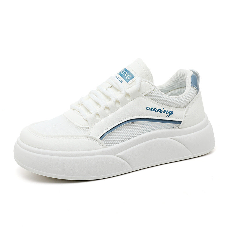 Damen trendige Plateau Sneakers mit atmungsaktiver Mesh-Oberfläche und dämpfendem Sohlenprofil R&B