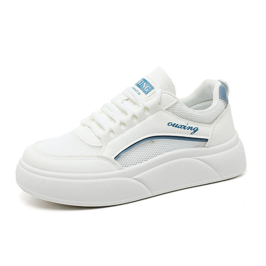 Damen trendige Plateau Sneakers mit atmungsaktiver Mesh-Oberfläche und dämpfendem Sohlenprofil R&B