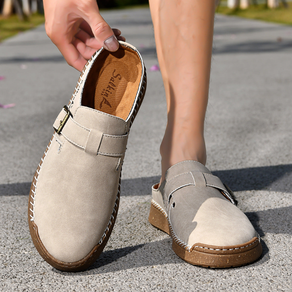 Herren Komfortable Clogs mit verstellbarem Riemen R&B