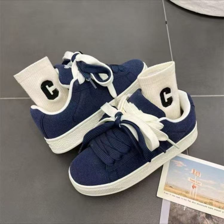 Damen Sportliche Sneaker aus weichem Wildleder mit rutschfester Sohle