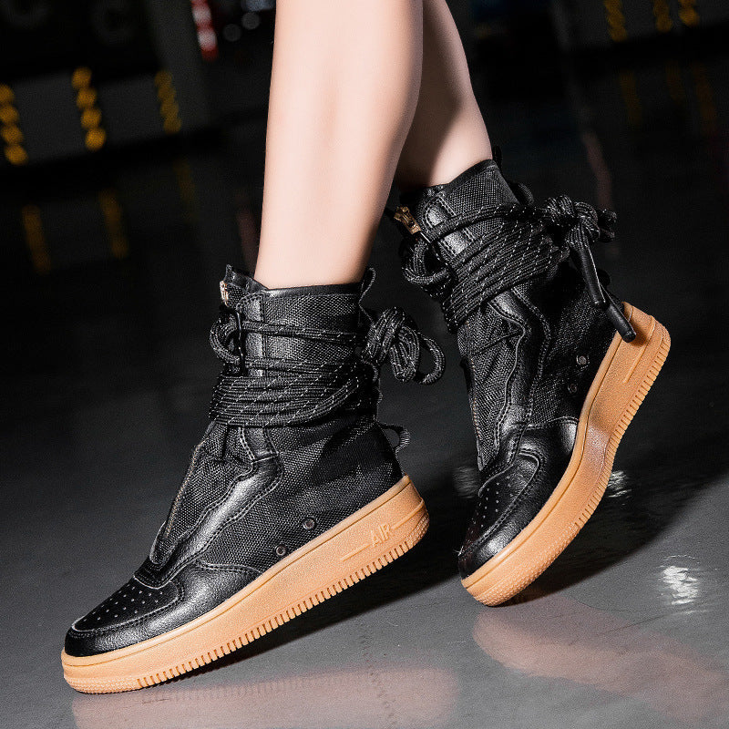 Damen High-Top Sneakers mit innovativem Schnürsystem und atmungsaktiver Netzstruktur R&B