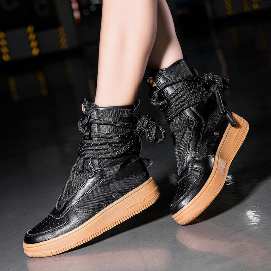 Damen High-Top Sneakers mit innovativem Schnürsystem und atmungsaktiver Netzstruktur R&B
