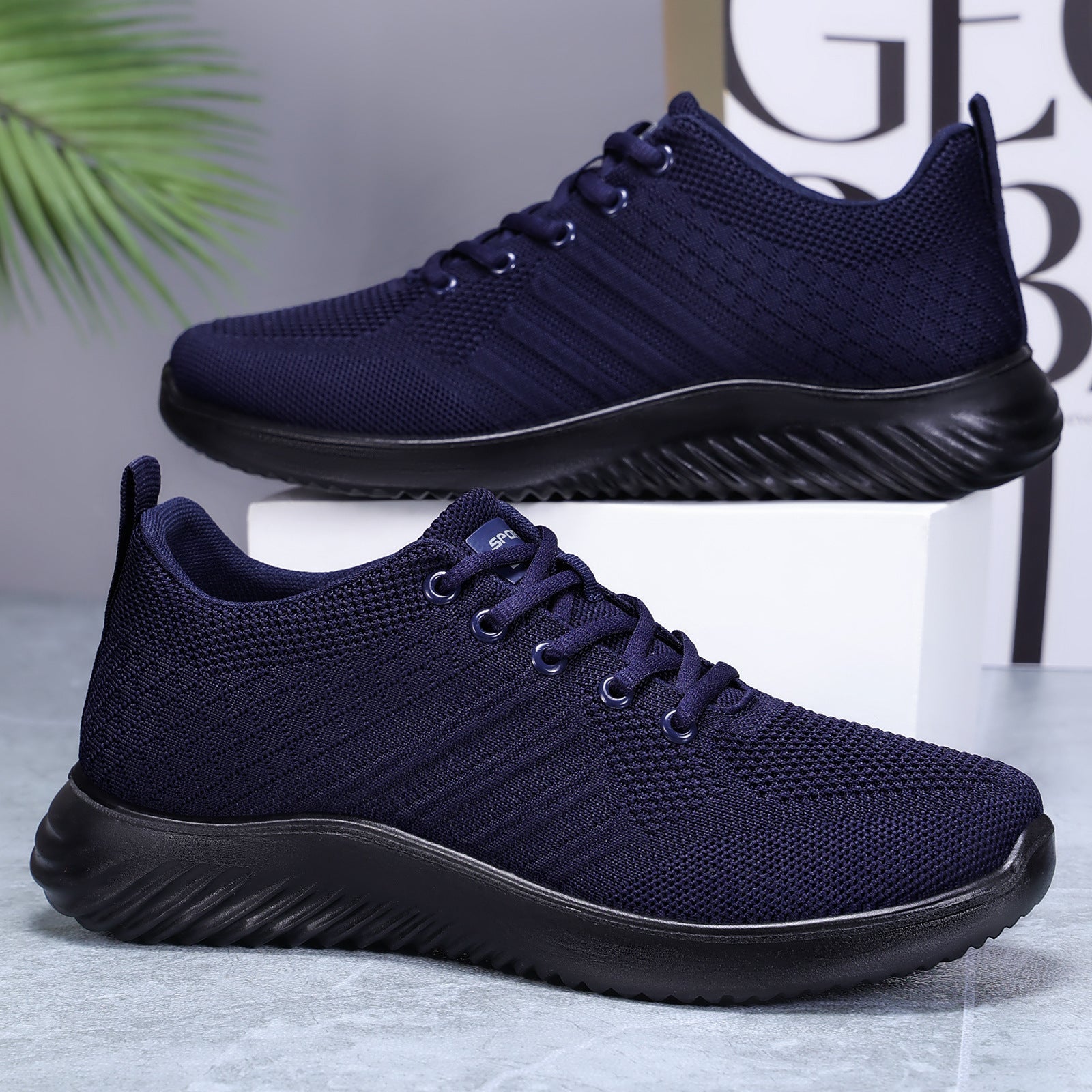 Damen Sportliche Lauf- und Freizeitschuhe mit atmungsaktivem Netz-Obermaterial R&B