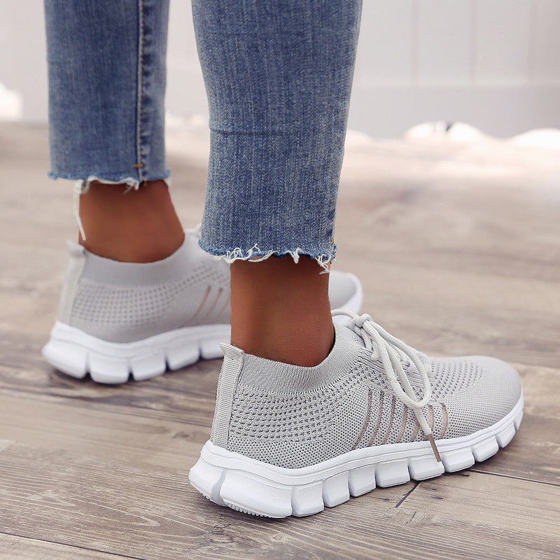 Damen atmungsaktive Freizeit-Sneakers mit flexiblem Obermaterial R&B