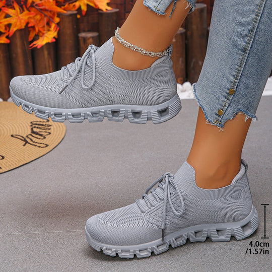 Damen Ultraleichte Sport-Sneaker mit atmungsaktiver Strickoberfläche R&B