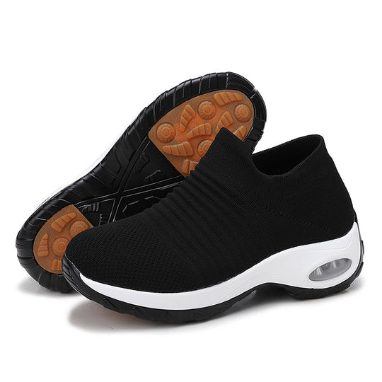 Damen nan atmungsaktive Strick-Slipper mit luftgepolsterter Dämpfung R&B