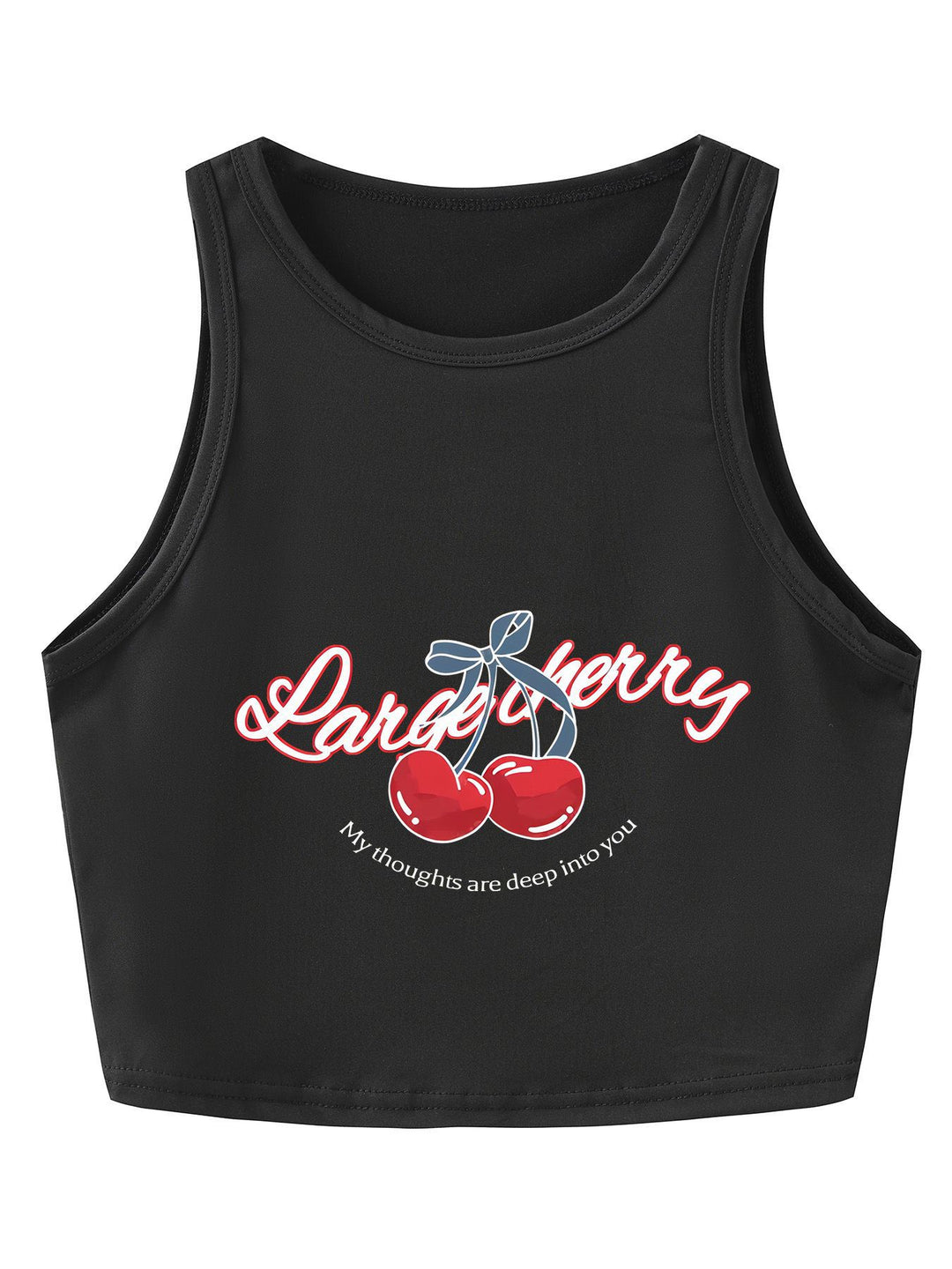 Damen Crop-Top mit auffälligem Schriftzug und körpernahem Schnitt R&B