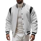 Herren Sportliche Collegejacke mit modernem Design und Kontrastärmel R&B