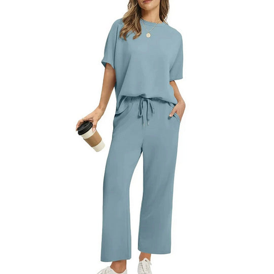 Damen Bequemes Freizeitanzug-Set mit lockerem Schnitt und stilvollen Taschen R&B