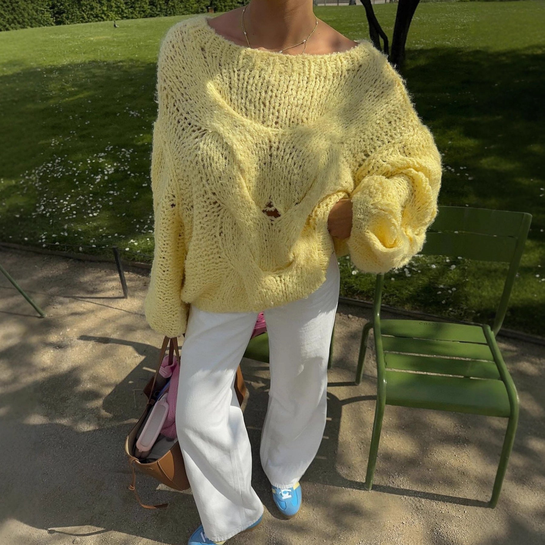 Damen Oversized Strickpullover R&B