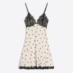 Damen Spitzenkleid mit Punkten und romantischen Details R&B