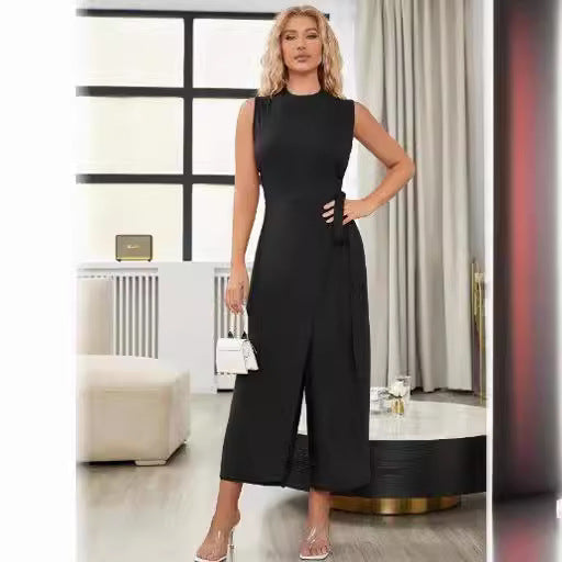 Damen Elegantes Wickelkleid mit seitlichem Bindegürtel R&B