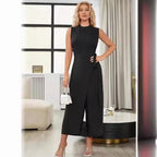 Damen Wickelkleid mit eleganter Taillierung und unifarem Design R&B