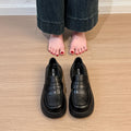 Damen modische und komfortable Loafers mit eleganter Lederoberfläche R&B
