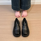 Damen modische und komfortable Loafers mit eleganter Lederoberfläche R&B