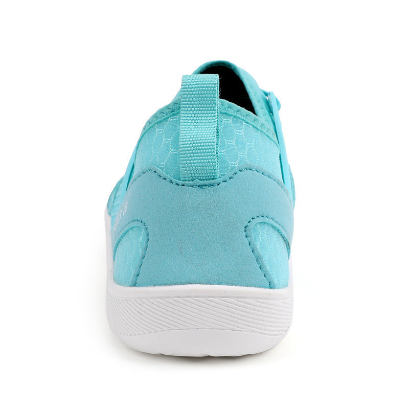 Unisex nan flacher Stadt-Sneaker mit Schnellzugverschluss, elastischem Strickoberteil und stoßabsorbierender Leichtsohle R&B
