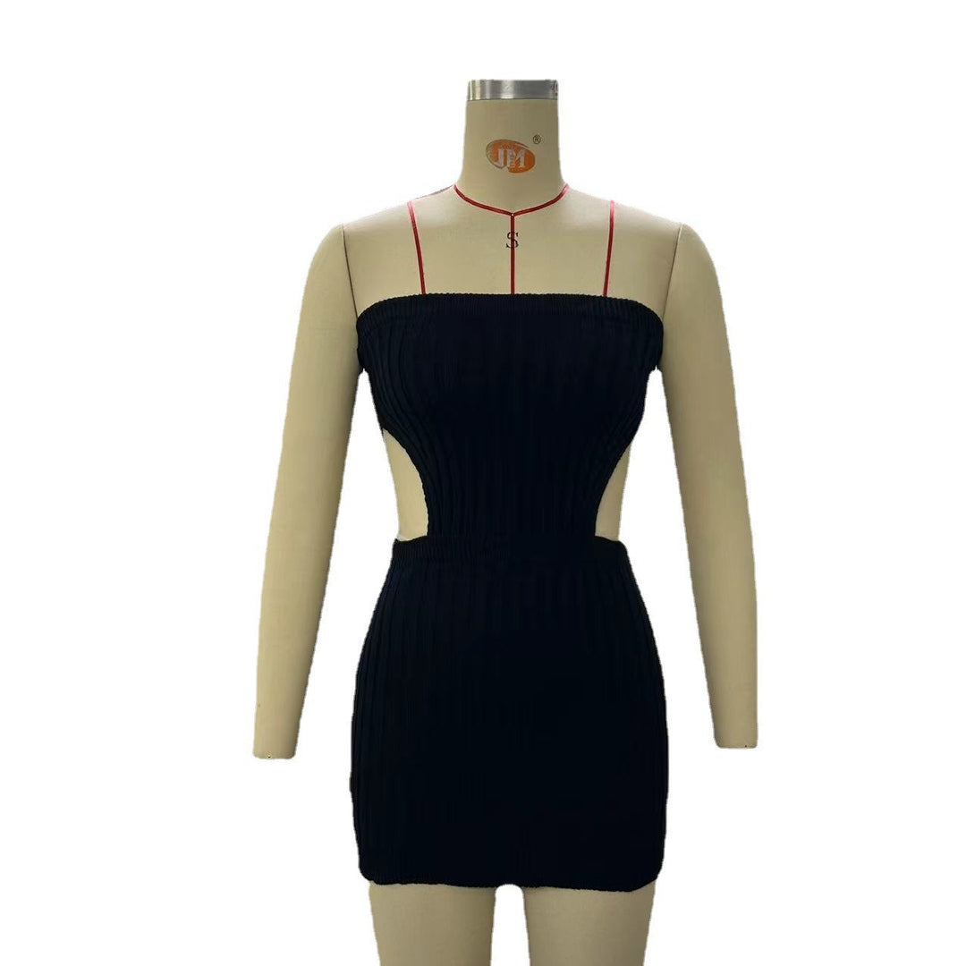 Damen figurbetontes Mini-Kleid mit Cut-Out-Details R&B