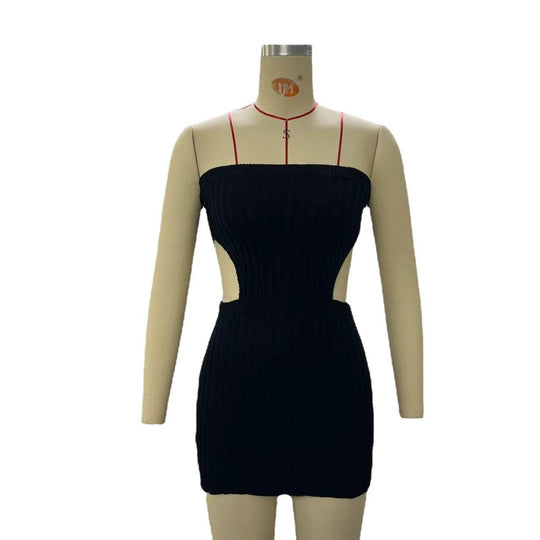 Damen figurbetontes Mini-Kleid mit Cut-Out-Details R&B
