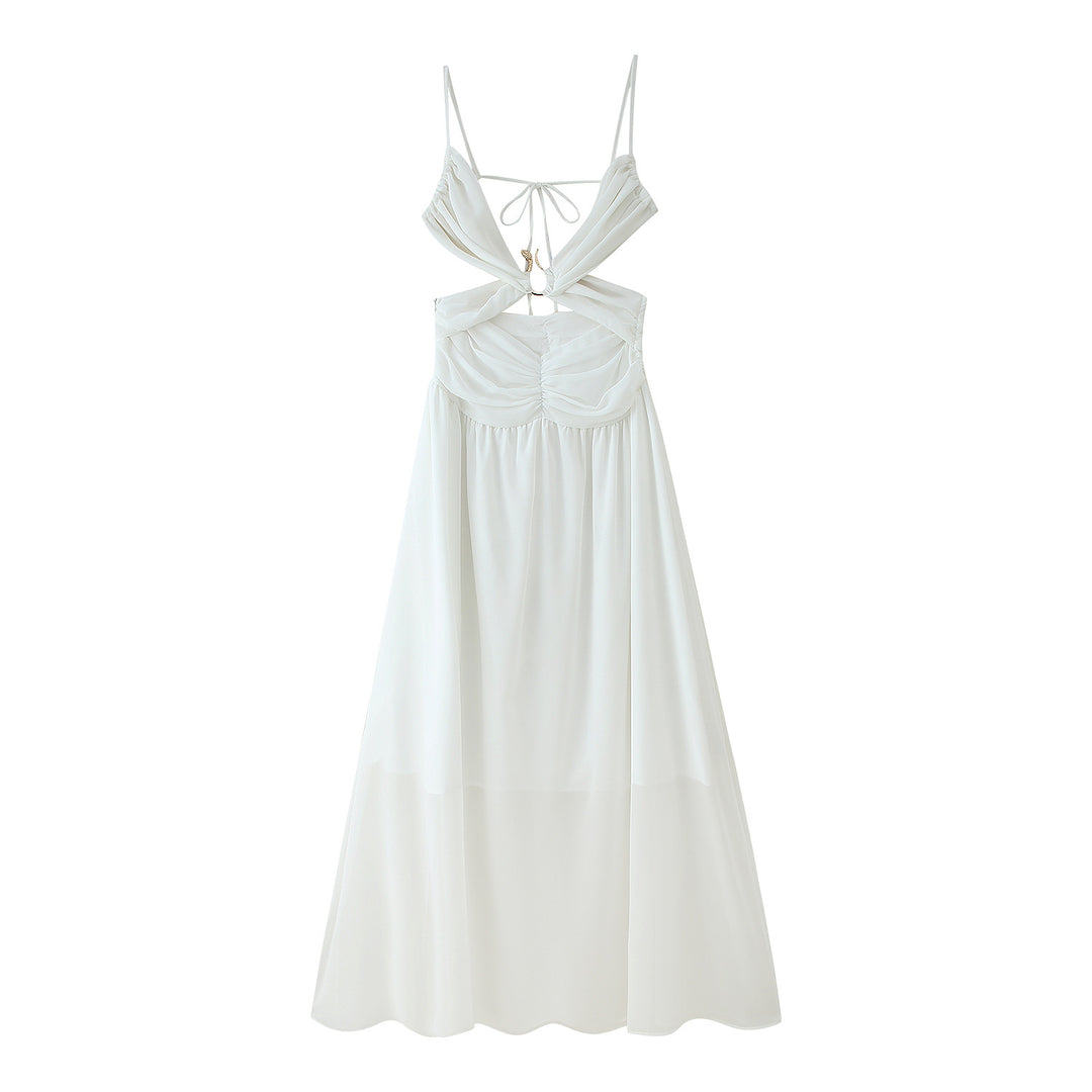 Damen Maxikleid mit verspieltem Rüschendesign und elegantem Rückenausschnitt R&B