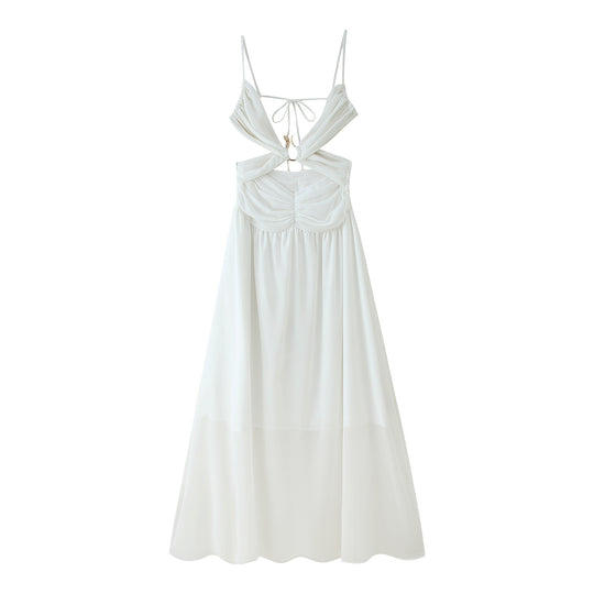 Damen Maxikleid mit verspieltem Rüschendesign und elegantem Rückenausschnitt R&B