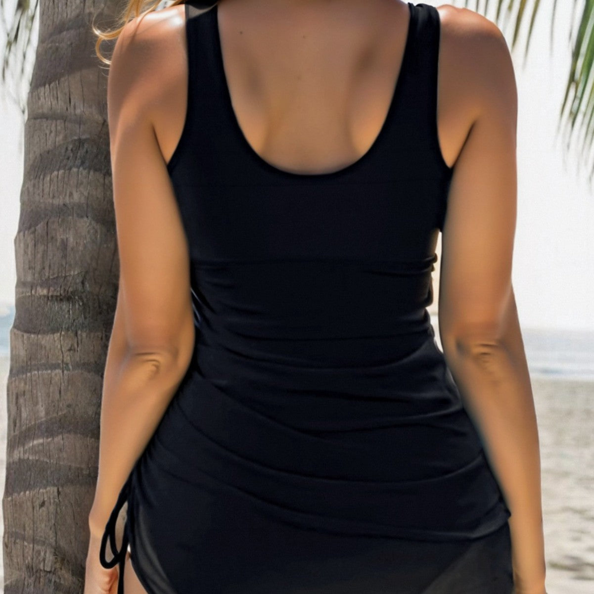 Damen Tankini mit seitlichem Raffungselement und figurformendem Schnitt R&B