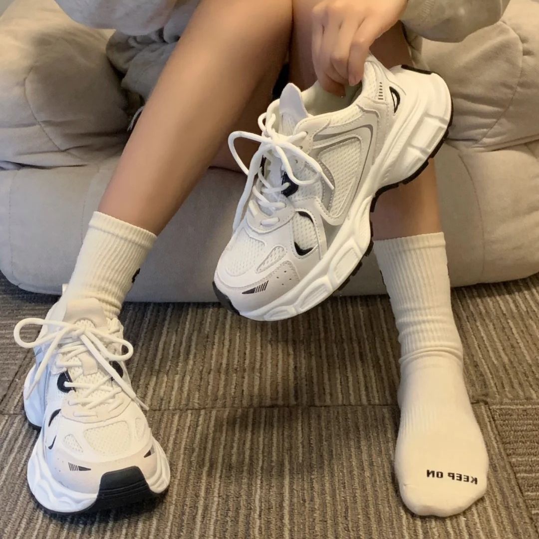 Damen Sportliche Lauf-Sneaker mit atmungsaktiver Oberflächenstruktur und bequemer Dämpfung R&B