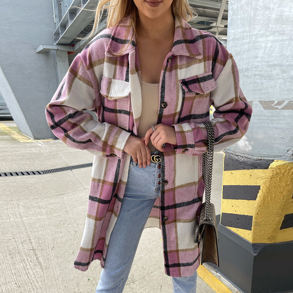 Damen Karierte Overshirt R&B