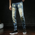 Herren modische Destroyed Jeans mit außergewöhnlichen Rissdetails R&B