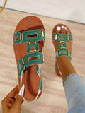 Damen Sandalen mit modischen Schnallenakzenten und anatomischer Fußbettung R&B