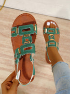 Damen Sandalen mit modischen Schnallenakzenten und anatomischer Fußbettung R&B