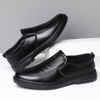 Herren Bequeme Slip-On Lederschuhe mit rutschfester Sohle R&B