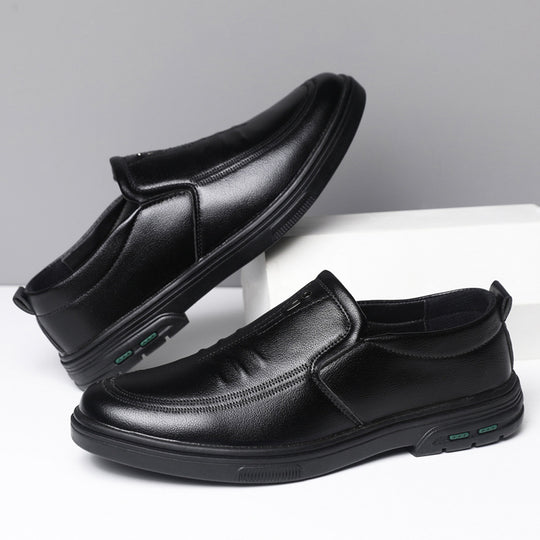 Herren Bequeme Slip-On Lederschuhe mit rutschfester Sohle R&B