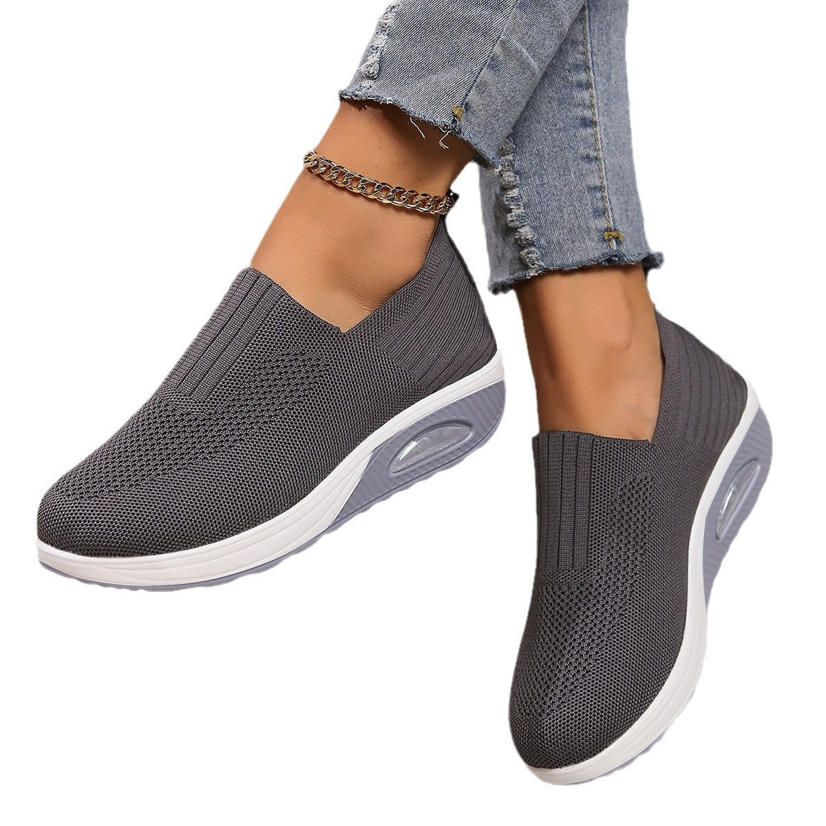 Damen Atmungsaktive Slip-On Sneakers mit erhöhtem Komfort R&B