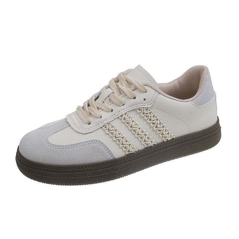 Damen Sportliche Sneakers aus hochwertigem Glattleder mit modischen Akzenten R&B