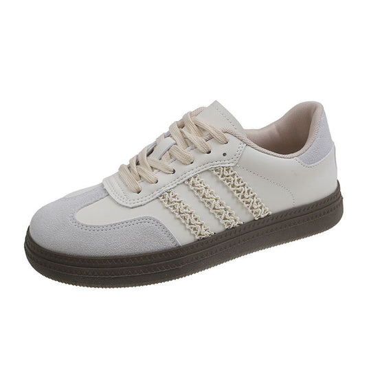 Damen Sportliche Sneakers aus hochwertigem Glattleder mit modischen Akzenten R&B