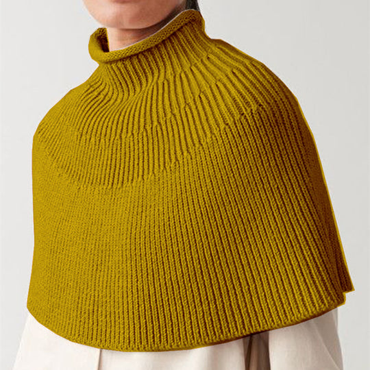 Damen Stricktop mit hohem Kragen und Wellenstruktur R&B