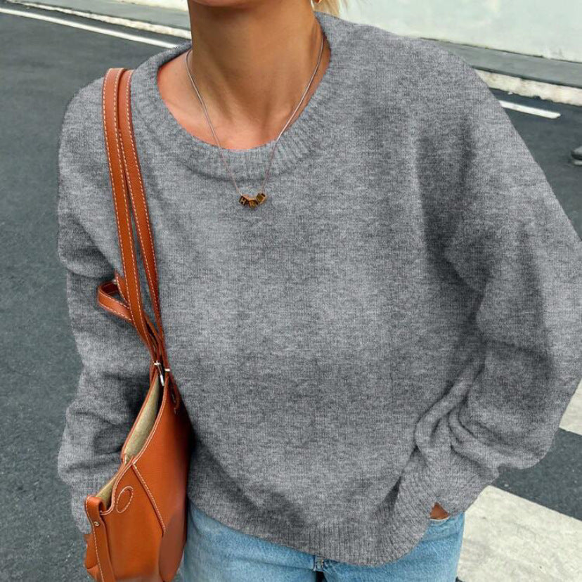 Damen Pullover mit lässigem Schnitt und voluminösen Ärmeln R&B